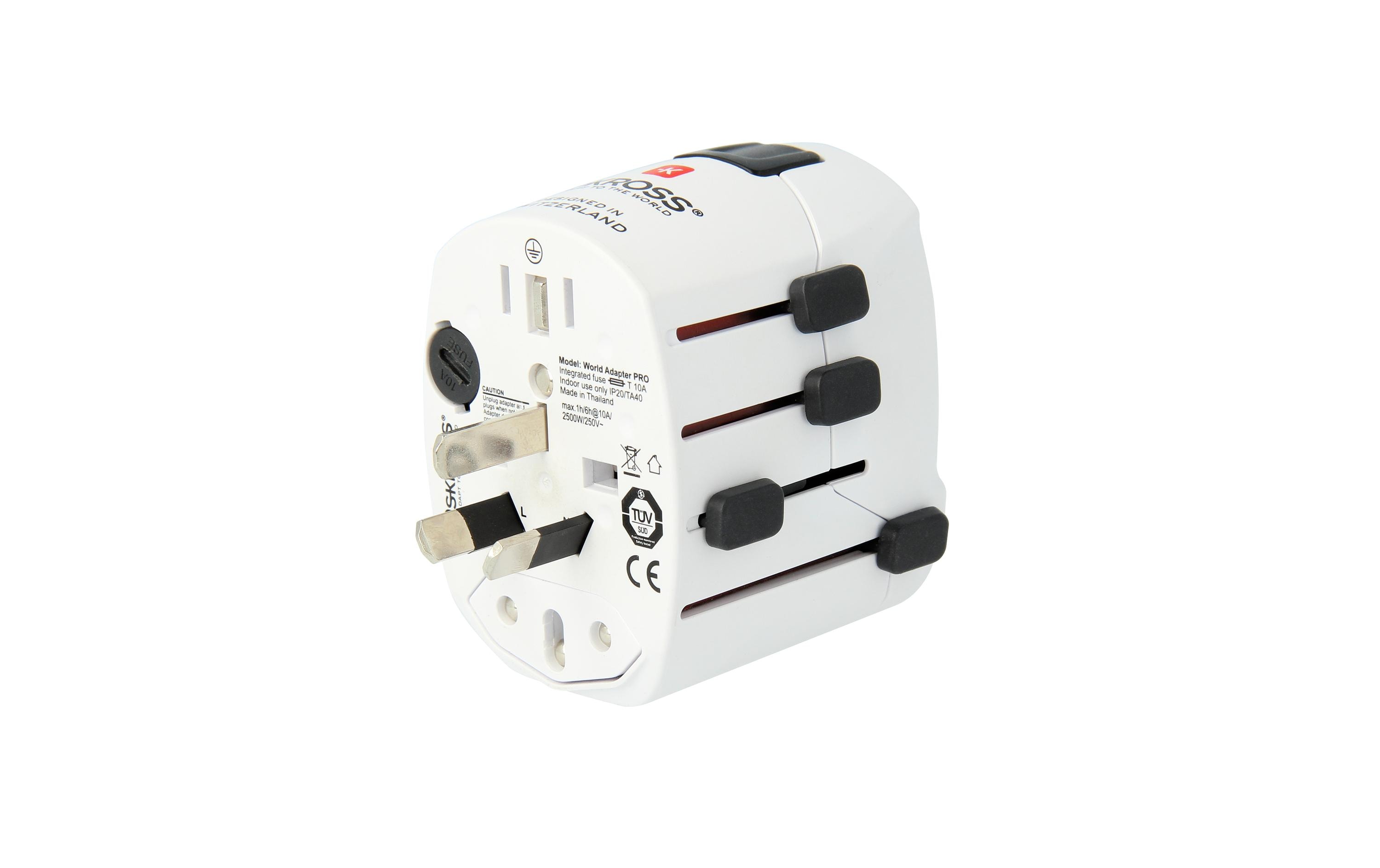 SKROSS World Adapter Pro Reiseadapter 7 A 100–250 V AC Weiß