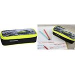 EBERHARD FABER Schlamper-Etui Race Car, schwarz/neongelb aus Polyester, großes Haupffach, Reißverschlussfach im - 1 Stück (577575)