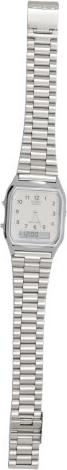 Casio AQ230A-7BMQ Collection Unisex Retro Armbanduhr, silber (AQ230A-7BMQ)