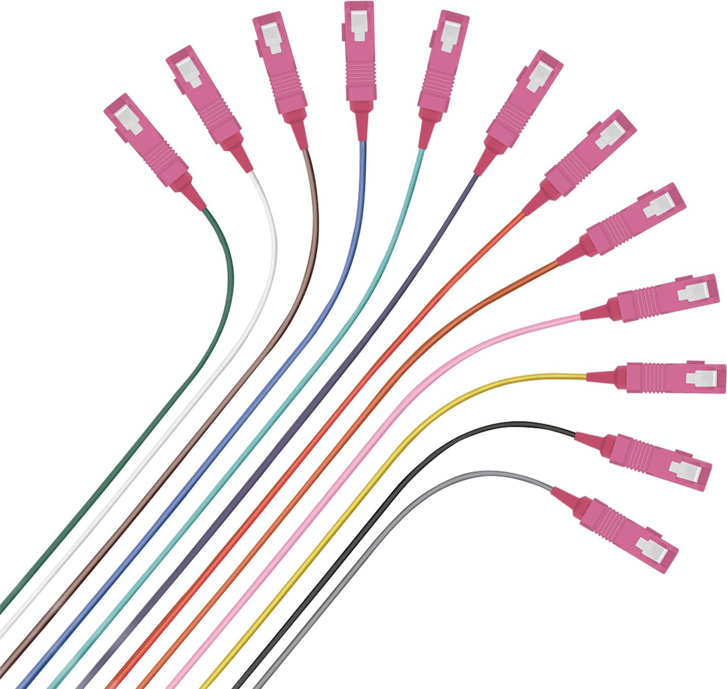 Helos Faserpigtail 12 x SC OM4 50/125µm easy strip 2.0m - Kabel (300079)
