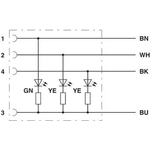 Phoenix Contact SAC-4P- 5.0-PVC/M12FR-3L 5 m M12 Schwarz (1404961)