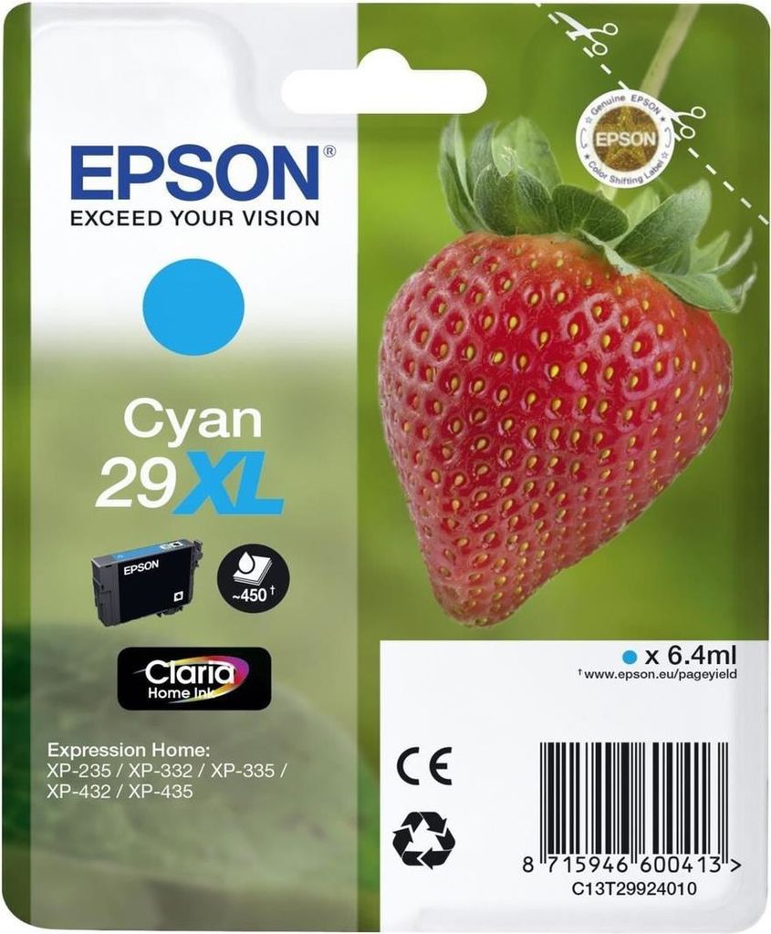 Epson Ink/29XL Strawberry 6.4ml CY SEC (C13T29924022)