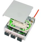 Telegärtner STX Tragschienen-Verteiler mit 6xLC Duplex, Singlemode, Spleißkassette, Pigtails; 12x E9/125, LC, eingefärbt und spleißfertig abgesetzt (H82050E0005)