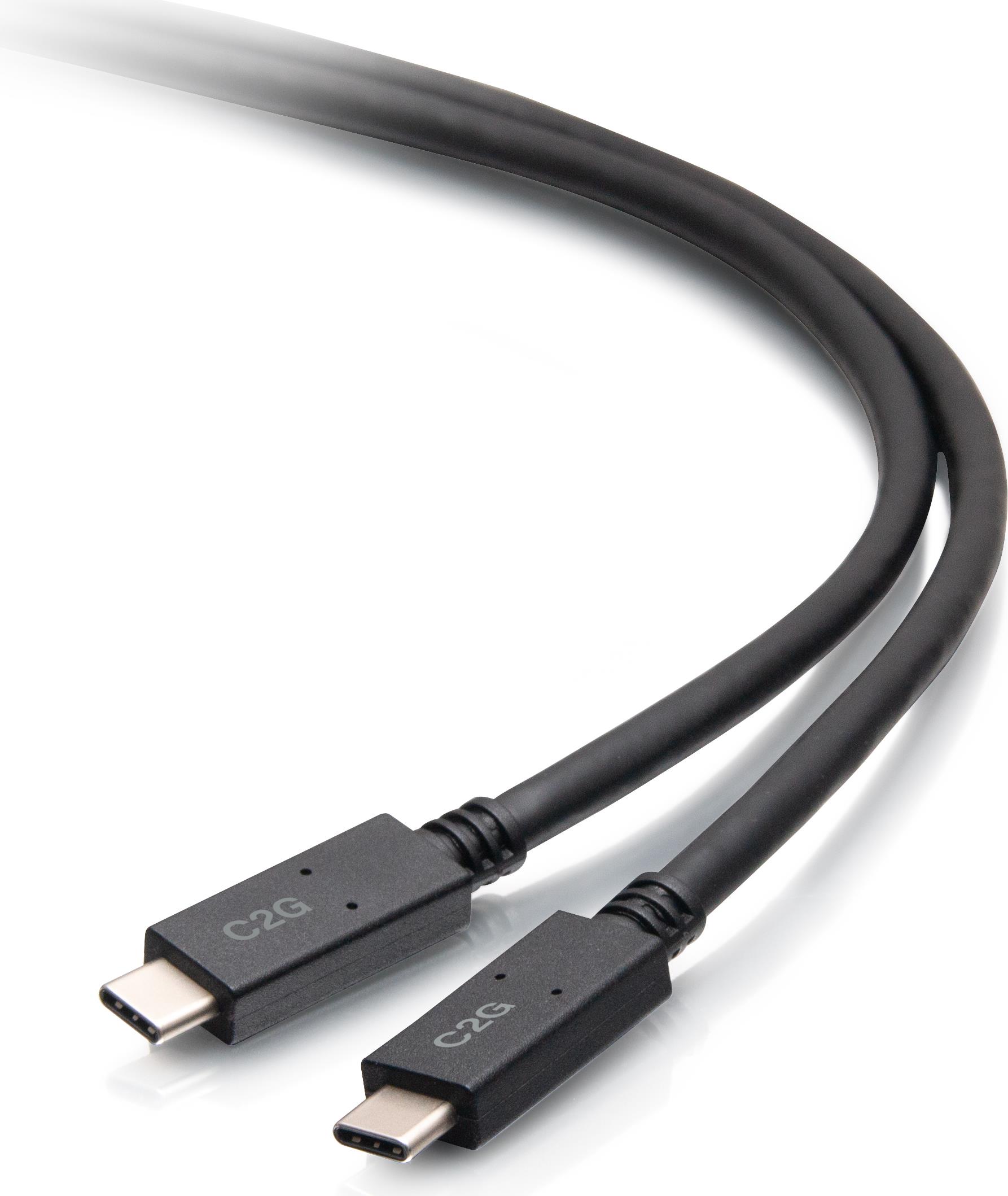 C2G 6ft (1.8m) USB-C Male to USB-C Male Cable (20V 5A) (C2G28882)