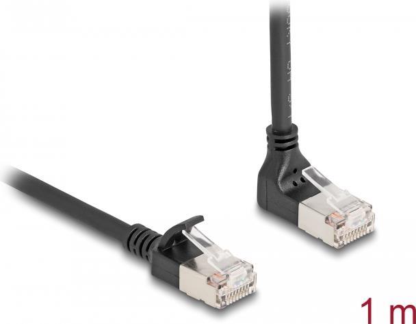 Delock Patch-Kabel RJ-45 (M) nach unten abgewinkelt zu RJ-45 (M) gerade (80305)