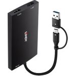 Lindy USB Type A and C to Dual HDMI 4K60 Converter (43430)