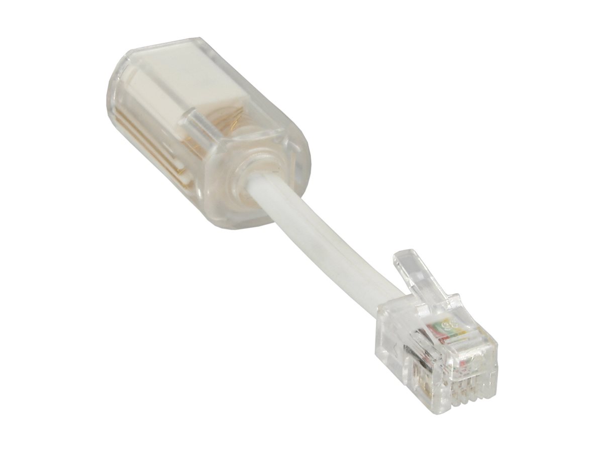 InLine Twist-Stop Kabelaufwicklung RJ10 Transparent