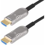 StarTech.com 50ft (15.2m) HDMI 2.1 Hybrid Active Optical Cable (AOC), CMP, Plenum Rated, 8K Ultra High Speed HDMI Fiber Optic Cable, 48Gbps, 8K 60Hz/4K 120Hz, HDR10+/FRL/TMDS/eARC (8K-A-50F-HDMI-CABLE)