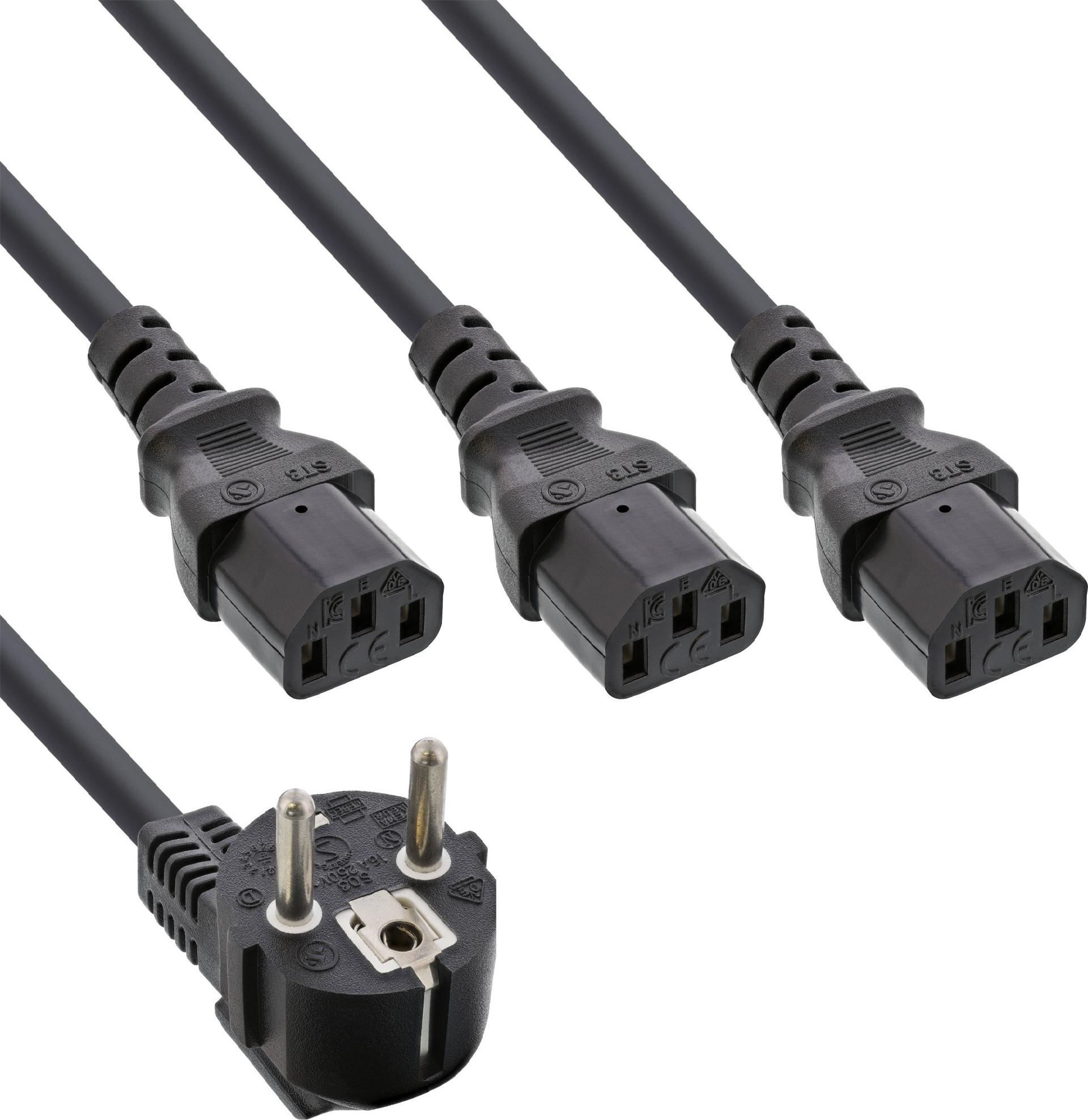 InLine Y-Power Cable Version 3 5 m Schwarz