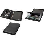 Alassio Orgamappe, A4, Lederimitat, schwarz 6 Fächer im Format A4, Reißverschlussfach, flexibles - 1 Stück (31517)