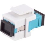 S/CONN maximum connectivity LWL-Keystone Verbinder, SC-SC, Simplex, aqua (08-10212)