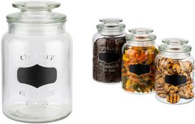 APS Vorratsglas CANISTER, 1,2 Liter Behälter aus Glas, inkl. Glasdeckel mit Dichtung und - 1 Stück (82266)