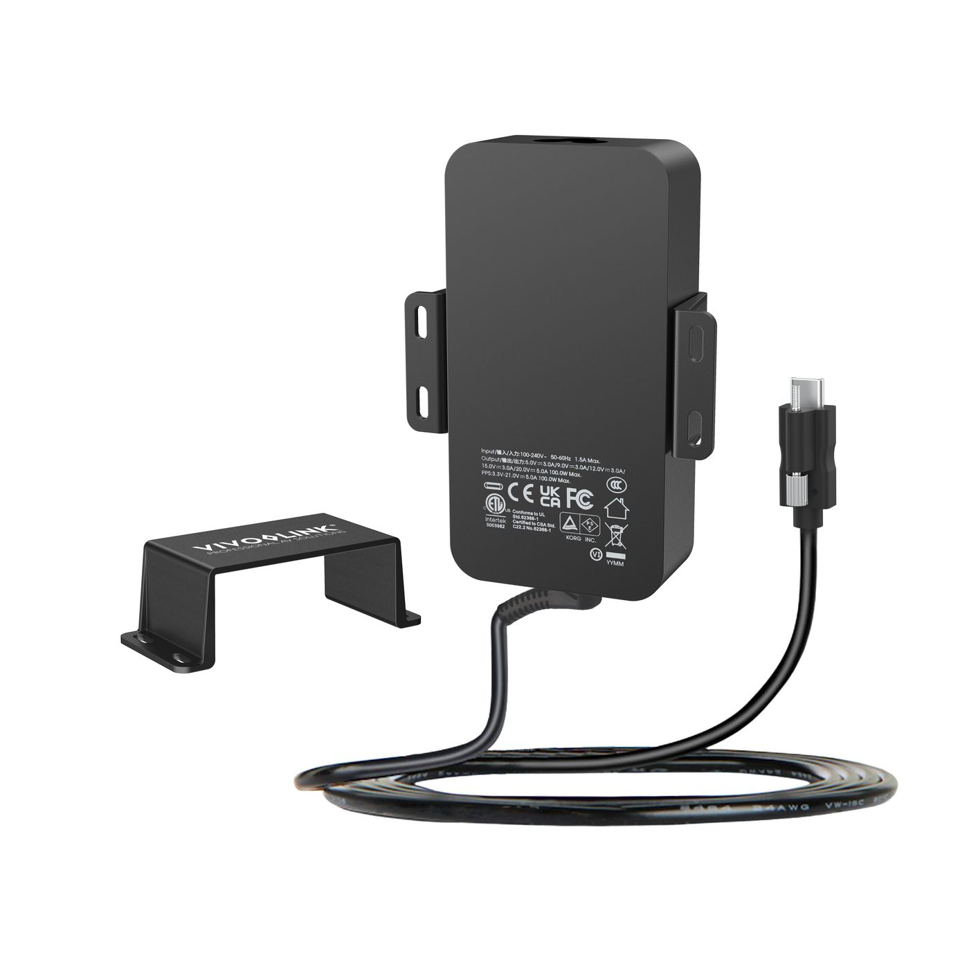 VivoLink VLUSBCHUB2V2 Dockingstation USB-C 3.2 Gen 2 HDMI 1GbE Grau
