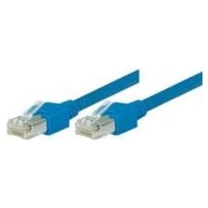Patchkabel S/UTP, Cat 5e, blau, 0,3 m PVC, hochflexibel, mit Dätwyler-Kabel und Hirosesteckern TM11 (719003B)