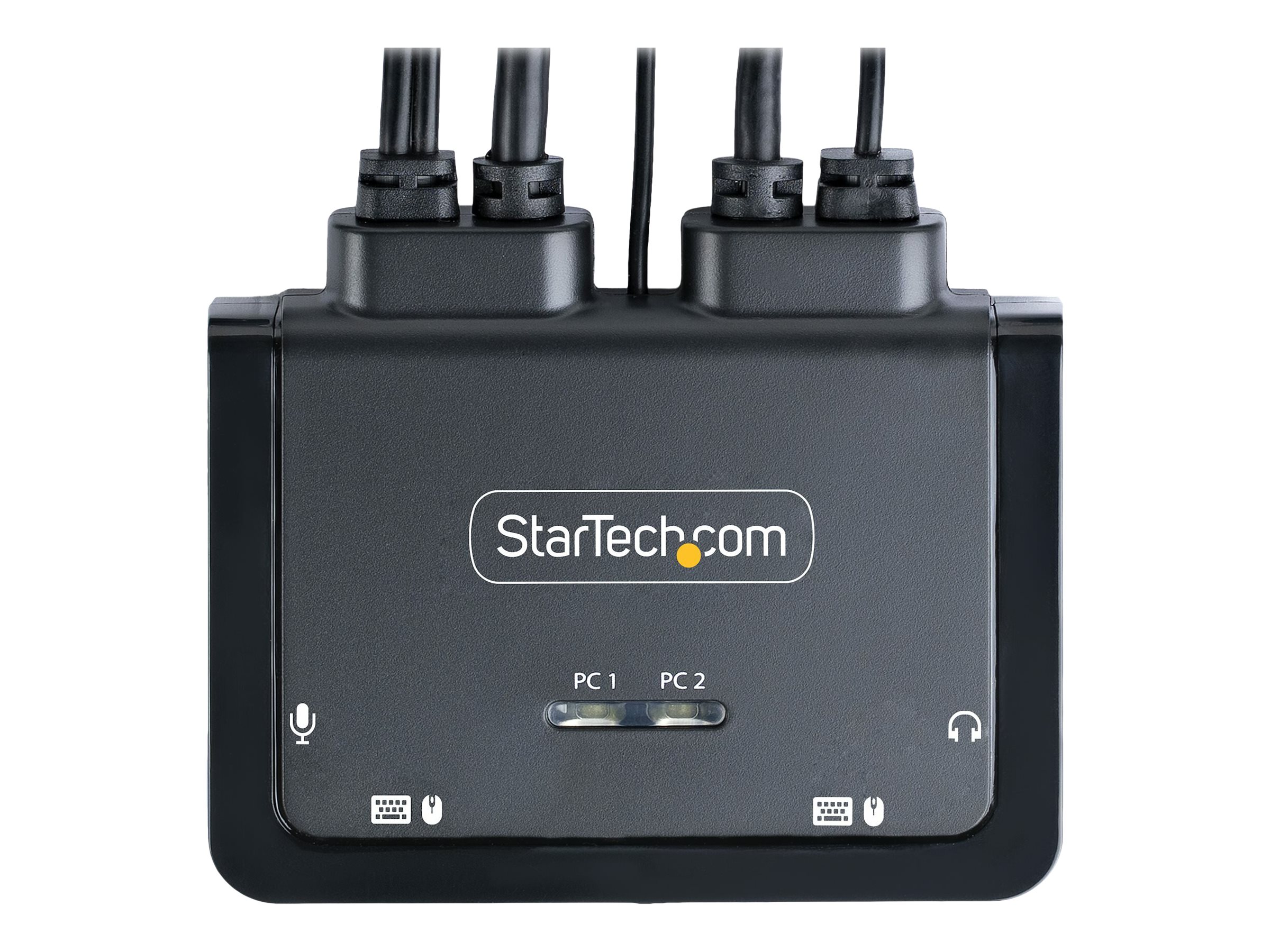 StarTech.com 2-Port Hybrid USB-C DisplayPort Kabel-KVM-Switch 4K 60Hz Schwarz