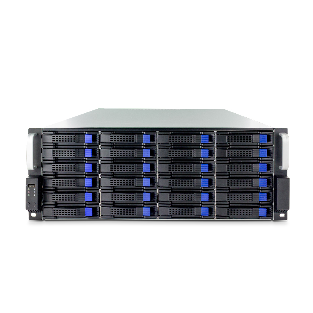 Fantec SRC-4240X07 4HE Rack-Storagegehäuse 24x SAS/SATA Hot-Swap Schwarz/Silber