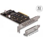 Delock PCI Express x8 Karte zu 2 x intern NVMe M.2 Key M (89837)