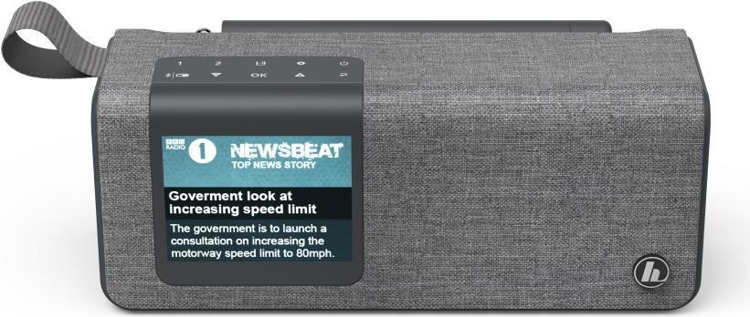 Hama DR200BT - Tragbares DAB-Radio - 5 Watt - Grau