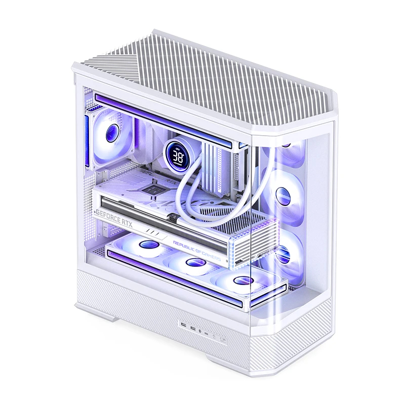 Jonsbo D400 Midi Tower ATX Tempered Glass Weiß
