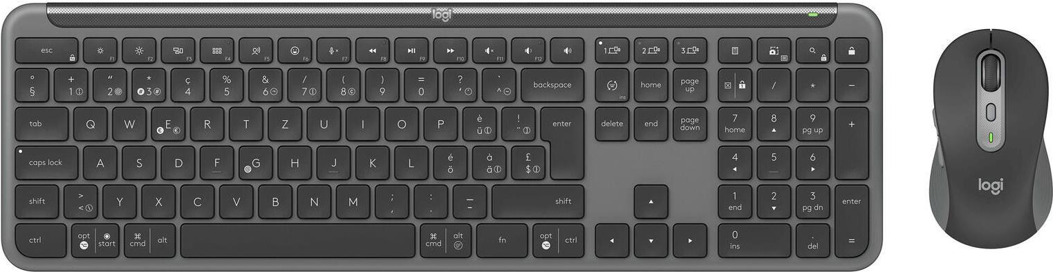 Logitech Signature Slim Combo MK950 for Business Tastatur- und Maus-Set QWERTZ Deutsch Graphite