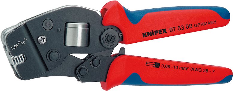 Knipex 97 53 08 Crimpzange Aderendhülsen 0.08 bis 10 mm²