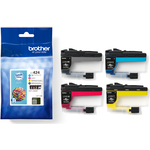 Brother 4er-Pack Schwarz, Gelb, Cyan, Magenta (LC424VAL)
