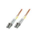 Intellinet Fiber Optic Patch Cable, OM2, LC/LC, 3m, Orange, Duplex, Multimode, 50/125 µm, LSZH, Fibre, Lifetime Warranty, Polybag (470322)
