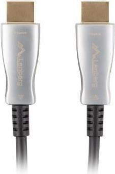 Lanberg CA-HDMI-20FB-0800-BK HDMI-Kabel 80 m HDMI Typ A (Standard) Schwarz - Silber (CA-HDMI-20FB-0800-BK)