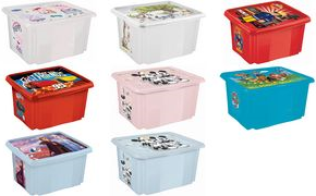 KEEEPER Aufbewahrungsbox karolina \"Frozen\", 45 Liter Dreh-/Stapelbox mit Deckel, aus PP, cloudy-blue