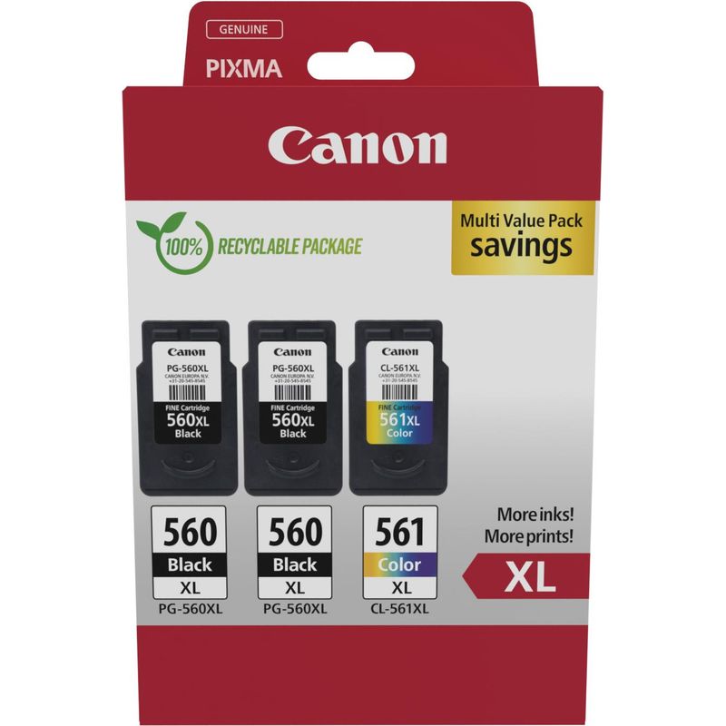 Canon PG-560XL x2/CL-561XL Triple Pack Hohe XL- Ausbeute 3712C009