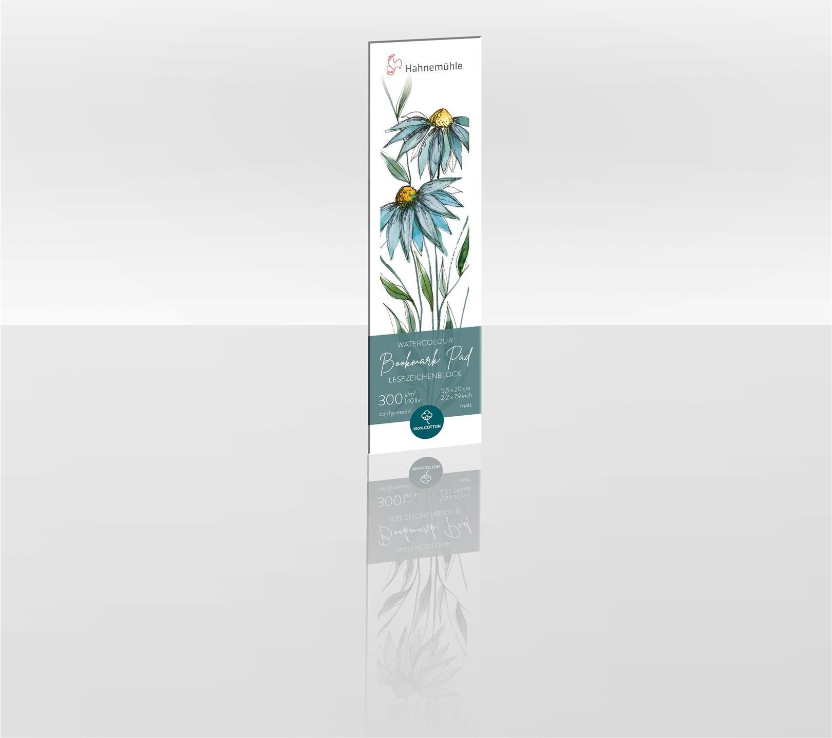 Hahnemühle Watercolour Bookmark Pad 55 x 200 mm 15 Blatt Natural White