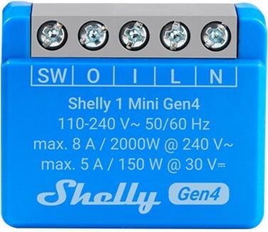 Shelly · Unterputz·""1 Mini Gen4""· 2er Pack· Relais· max 8A· 1 Kanal· WLAN· Matter (Shelly_1_Mini_Gen4_2er)