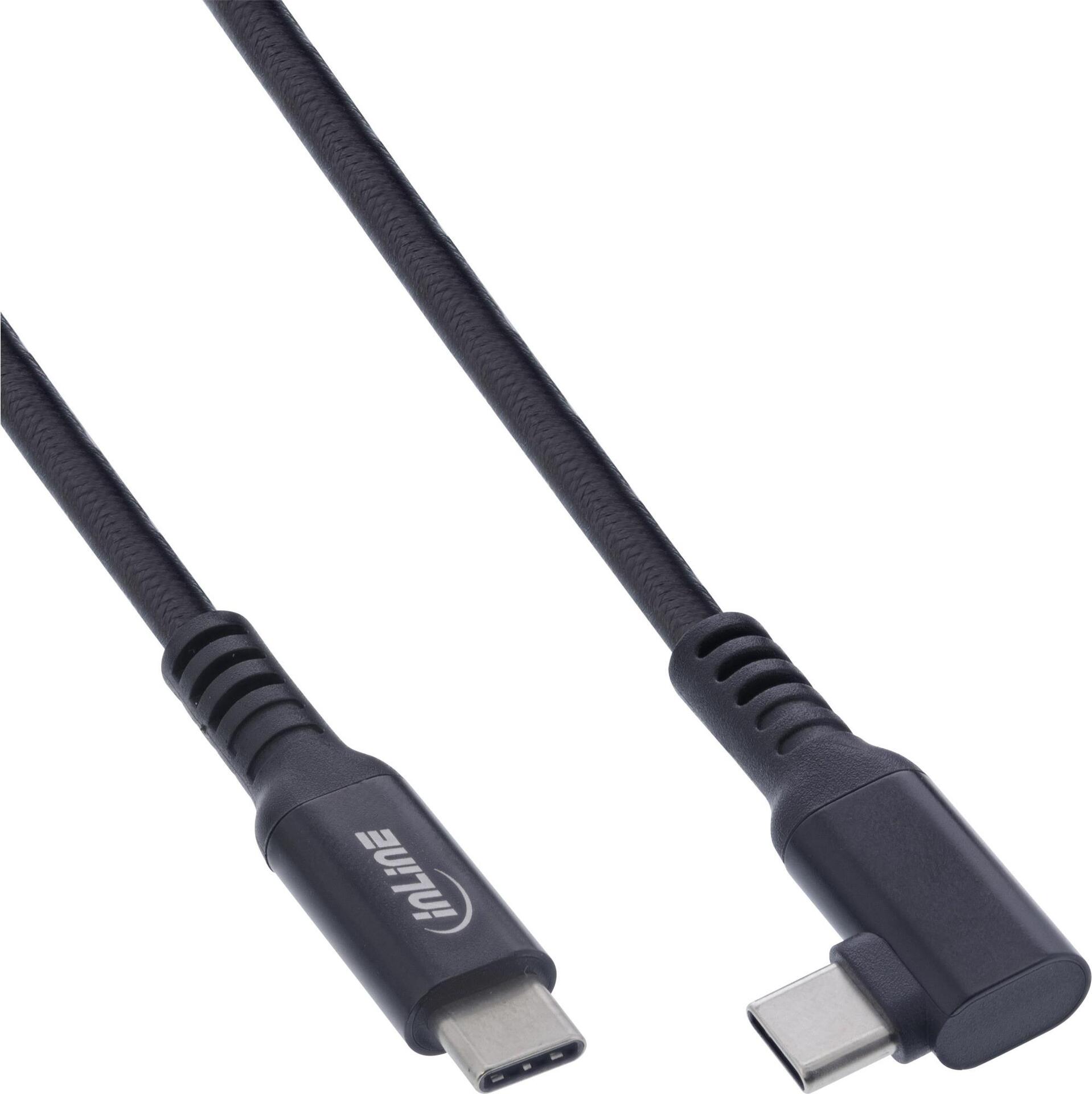 InLine USB 3.2 Gen.1 Kabel USB-C Stecker/Stecker gewinkelt für VR schwarz (35705V)