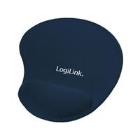 LogiLink Mauspad mit Silikon Gel Handauflage - Blau