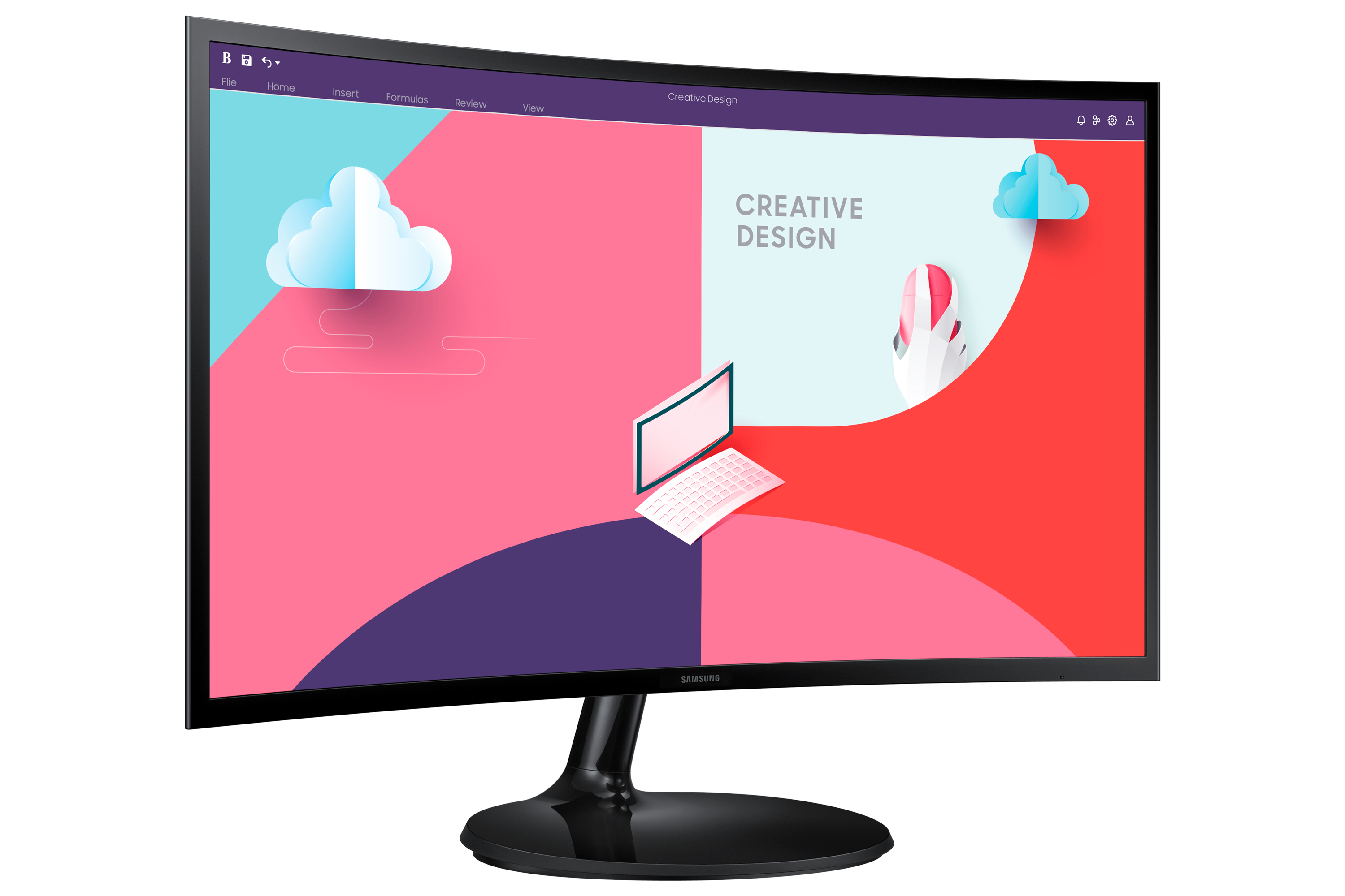 Samsung S36C Curved Monitor 61cm (24 Zoll) - Full HD, VA, 4ms, 75Hz, HDMI, VGA, FreeSync [Energieklasse E] (LS24C364EAUXEN)