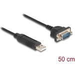 Delock USB RS-232 Adapter 2.0 zu D-Sub 9 Stecker mit Muttern kompaktem seriellen (66470)