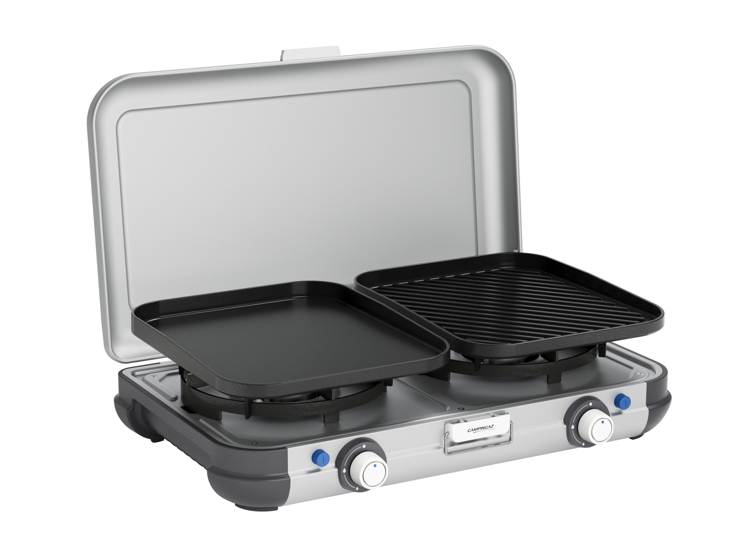 Campingaz Camping Kitchen 2 Grill & Go CV 2-Flammen-Grillkocher Metall Schwarz/Grau