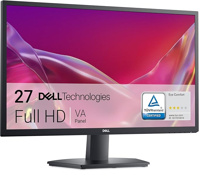 Dell SE2725H 27 Zoll Full HD (1920x1080) Monitor, 75Hz, VA, 5ms, VESA (100x100mm), HDMI, VGA - Schwarz [Energieklasse D] (DELL-SE2725H)