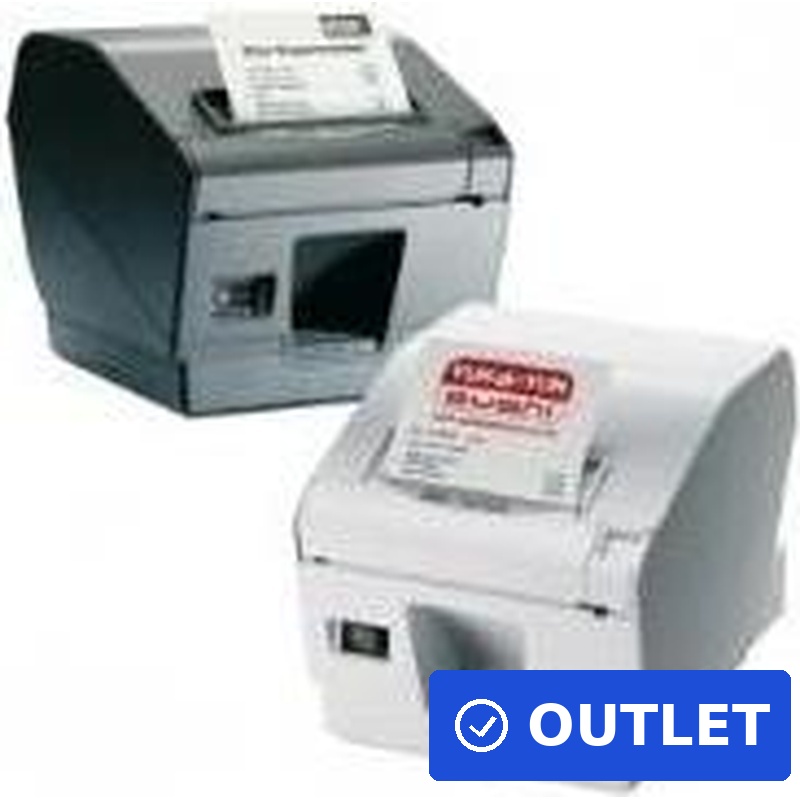 Star Micronics Star TSP743II-24, 8 Punkte/mm (203dpi), Cutter, weiß Bondrucker, Thermodirekt (zweifarbig), Auflösung: 8 Punkte/mm (203dpi), variable Papierbreite (58/82,5/80mm), Druckbreite (max.): 80mm, 250mm/Sek., inkl.: Cutter, ESC/POS, Star, separat bestellen: Netzteil, Schnittstelle, weiß (39442400) (geöffnet)