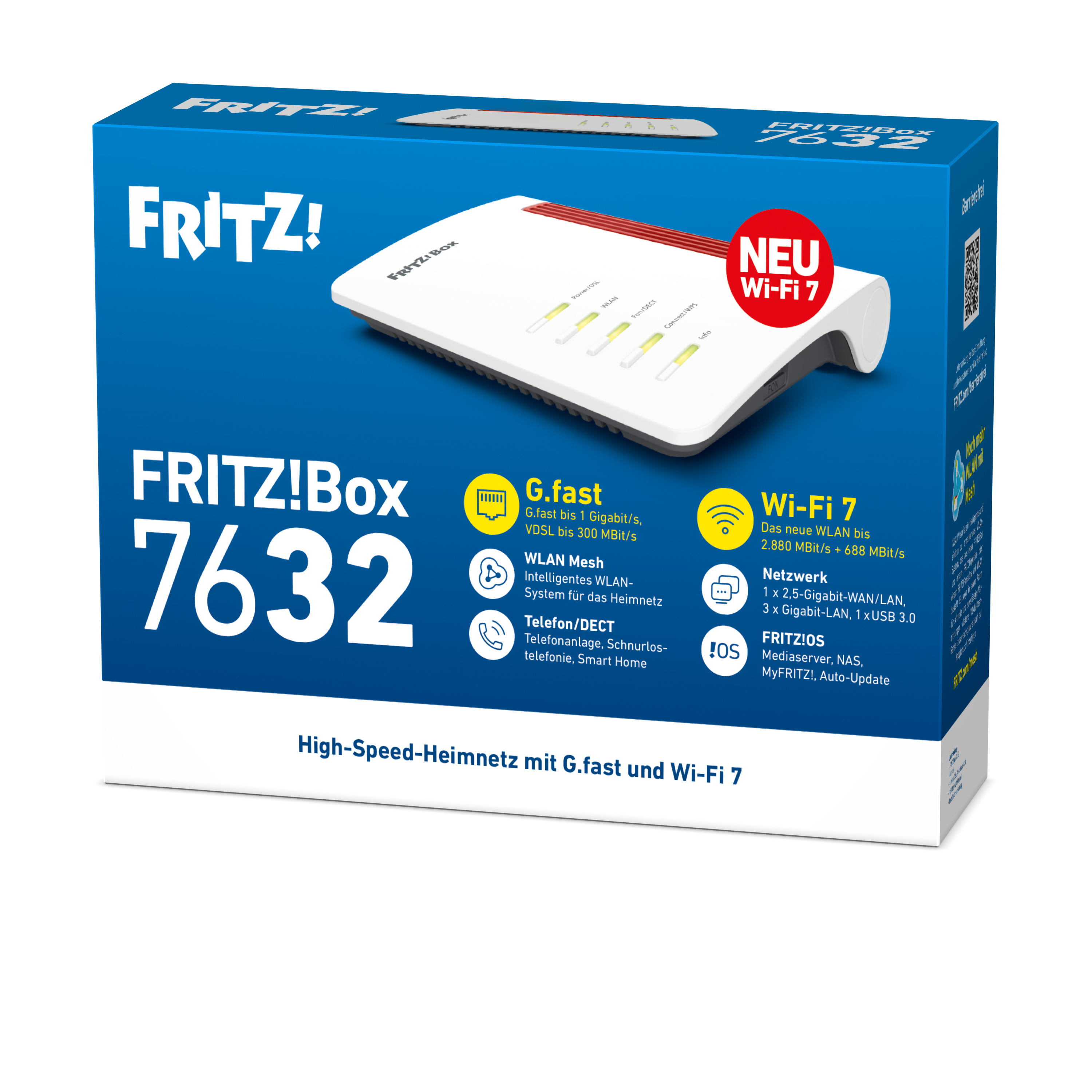 FRITZ! FRITZ!Box 7632 Wi-Fi 7 Router 1 GBit/s Weiß