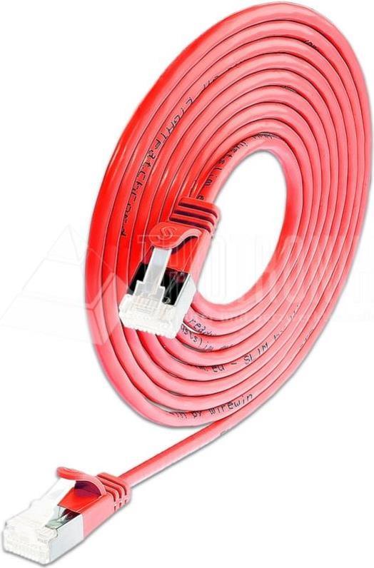 Wirewin Lightpatchkabel rund U/FTP Cat 6a rot 7,0m Slim Lightpatchkabel rund, geschirmt, PoE, flexibles und dünnes Kabel für besondere Einsatzzwecke (PKW-LIGHT-STP-K6A 7.0 RT)