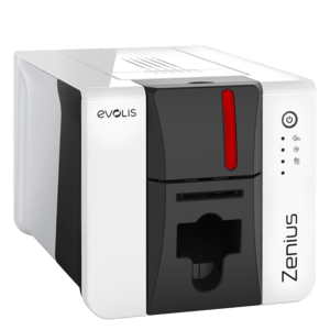 Evolis Zenius 2, einseitig, 12 Punkte/mm (300dpi), USB Kartendrucker, einseitig, Thermotransfer (Farbsublimation, 4-Farb, monochrom), Auflösung: 12 Punkte/mm (300 dpi), Geschwindigkeit (max.): 700 Karten/Stunde, USB (2.0), inkl.: Netzteil, Netzkabel (EU) (ZN2-0001-E)