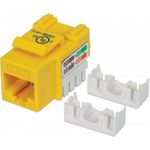 Intellinet Cat5e Modularbuchse, UTP, Keystone Jack, gelb, benötigt LSA-Auflegewerkzeug (210133)
