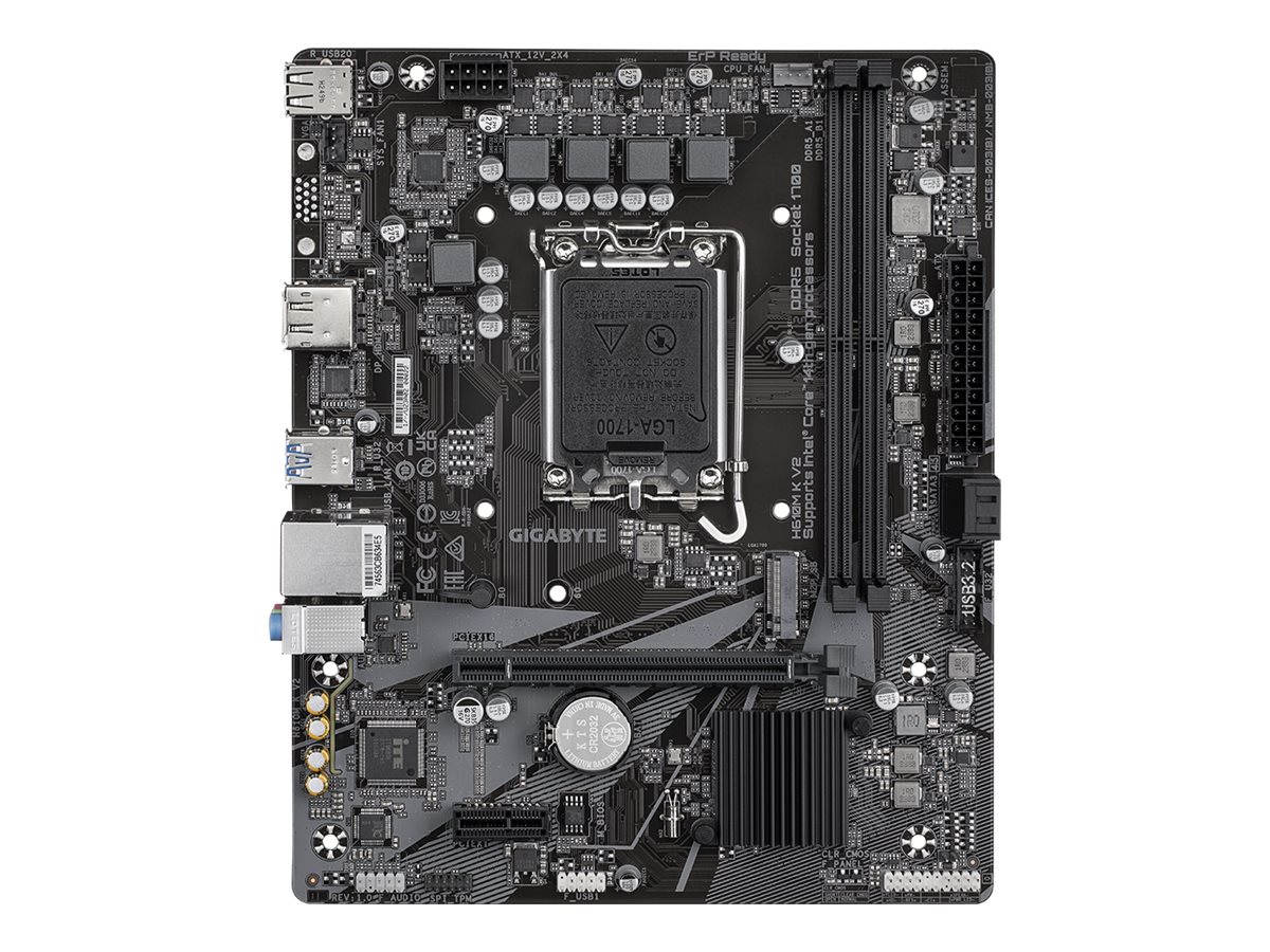 GIGABYTE H610M K V2 Mainboard LGA1700 Micro ATX Dark brown