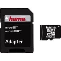 hama Speicherkarte High Speed Micro SecureDigital, 32 GB inkl. SD-Adapter/Foto, Klasse 10, beliebig oft beschreib- (108089)