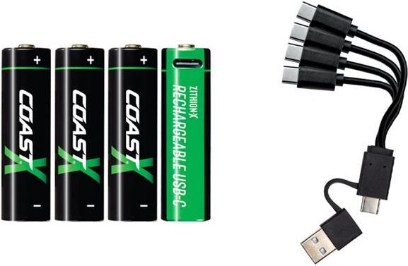 Coast Products 1x4 Coast Zithion-X Mignon AA Akku USB-C Ladeanschl - Akku (100047534)