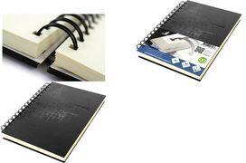 kangaro Spiral-Skizzenbuch Design, DIN A5, 80 Blatt, schwarz Papier: 140 g/qm, cremeweiß, säurefrei, Hardcover-Einband, - 1 Stück (K-5577)