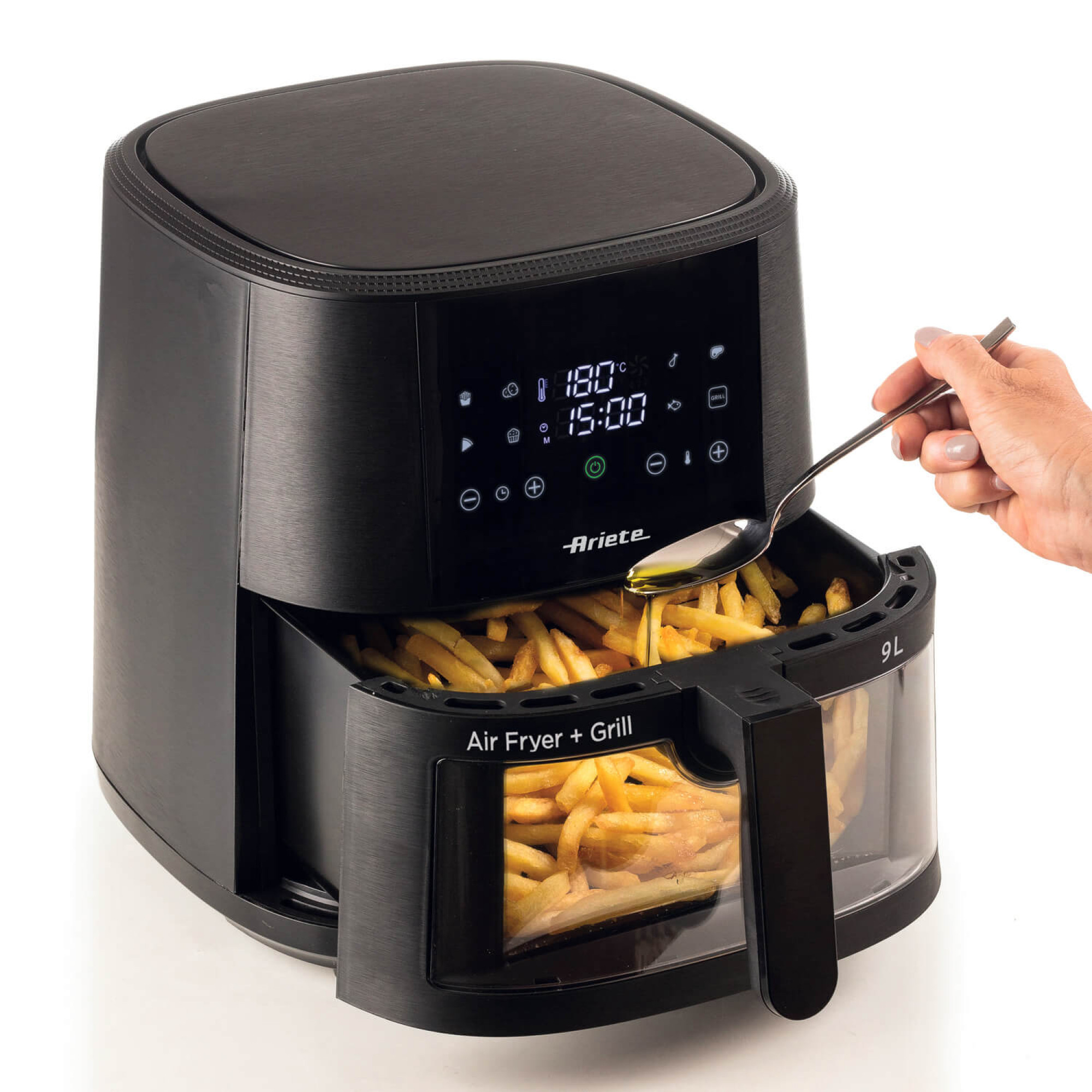 Ariete 4630S Airy Fryer Heißluftfritteuse 9 l Schwarz