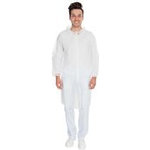 HYGOSTAR Besucherkittel ECO HYGOBASE, weiß, XL aus PP-Vlies, 30 g/qm, mit Druckknöpfen & Hemdkragen, - 10 Stück (274099)