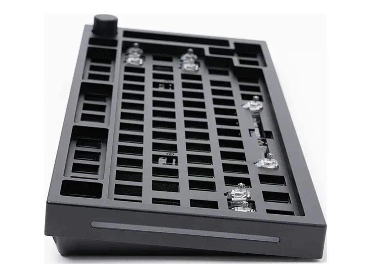 Glorious GMMK Pro 75% Barebone ISO Tastatur mit Drehgeber, RGB-Beleuchtung, USB-C, Schieferschwarz
